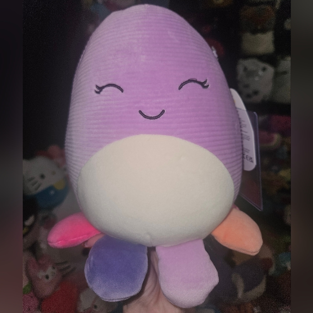 NWT Beula the purple Octopus 🐙 Squisharoy 8" Squishmallow